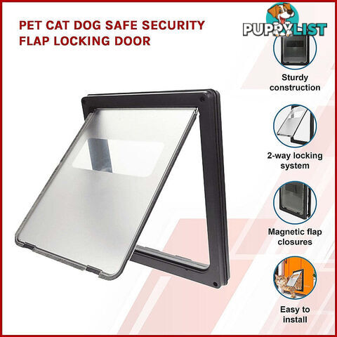 Pet Cat Dog Safe Security Flap Locking Door - V63-822821