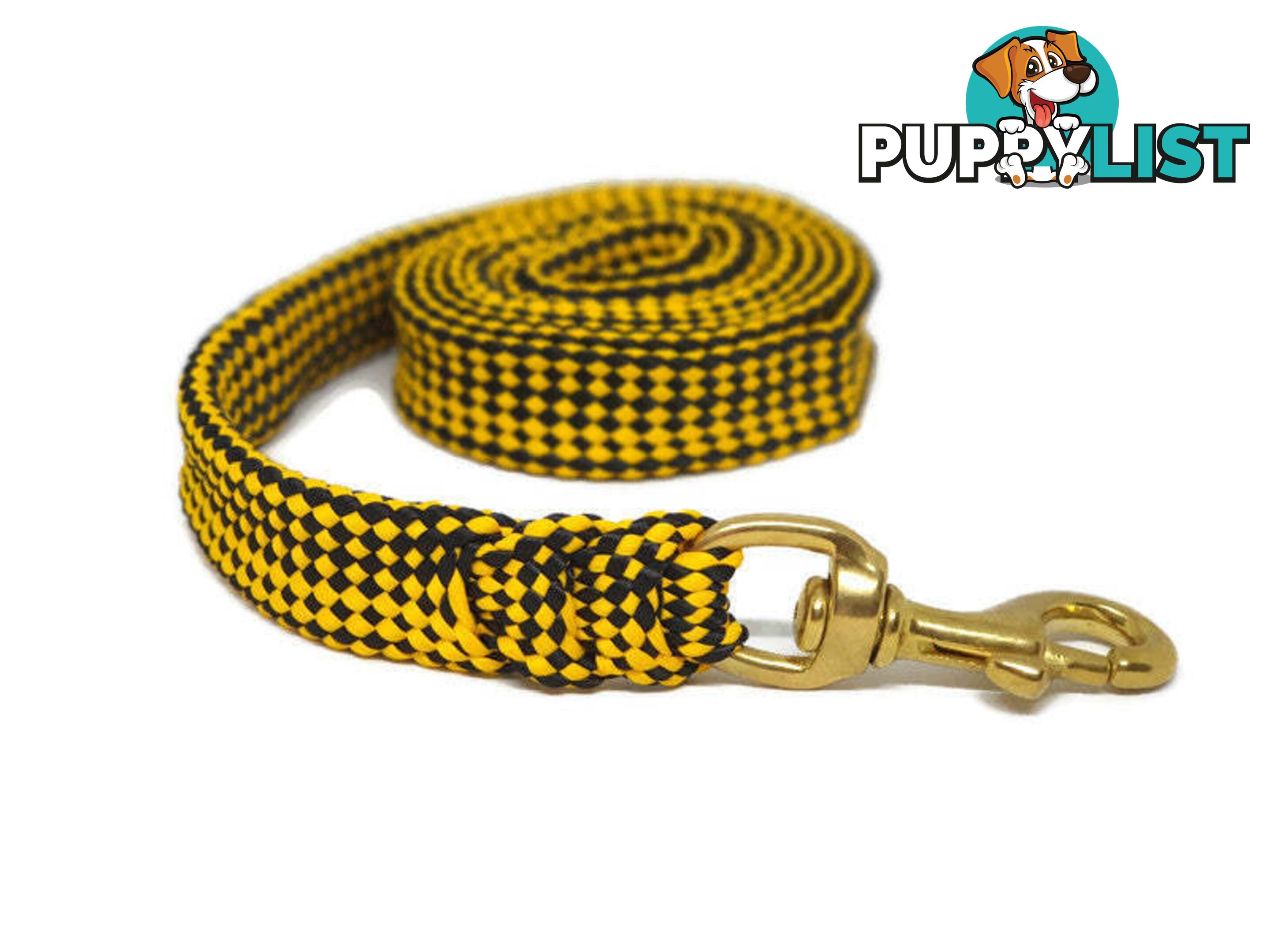 1.8m to 10m Long Dog Lead No Stitching Tough Yarnix 20mm Wide - YNXLD203BRPUR