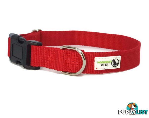 100% Pure Bamboo Fibre Dog Collar Plastic Buckle - Moondidley Pets - MDPCOLBAMLGRN