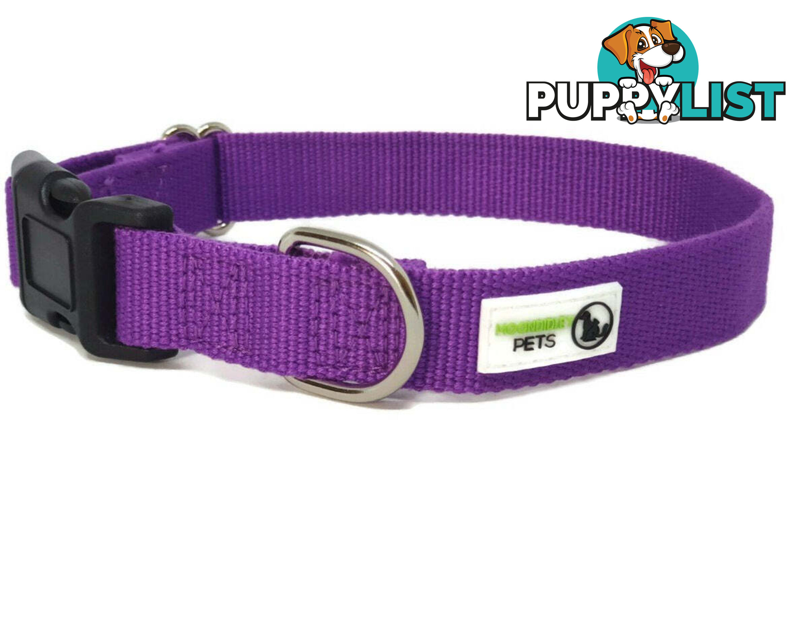 100% Pure Bamboo Fibre Dog Collar Plastic Buckle - Moondidley Pets - MDPCOLBAMLGRN