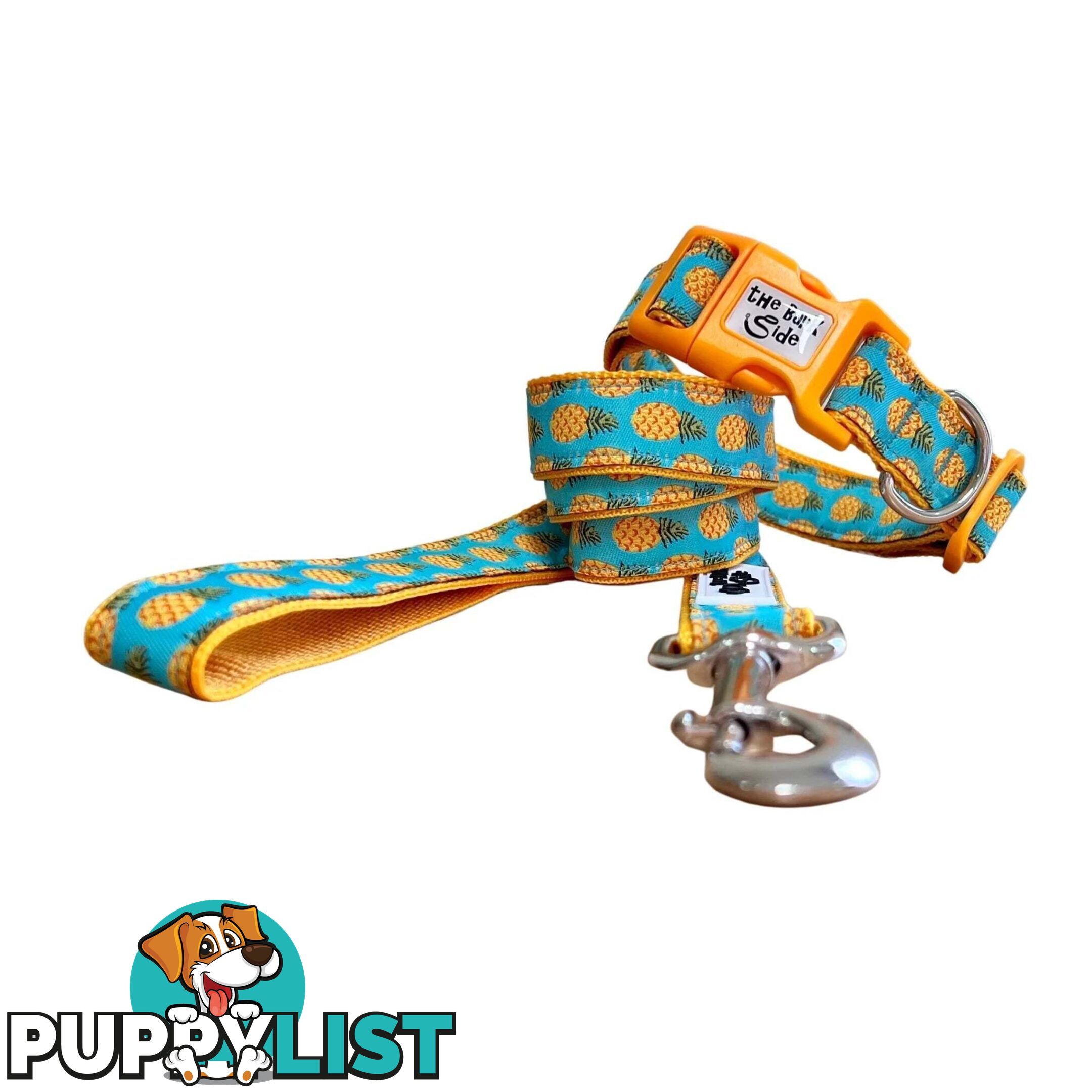 Pineapple Dog Collar - Hand Made by The Bark Side - TBSPINM