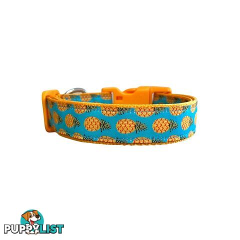 Pineapple Dog Collar - Hand Made by The Bark Side - TBSPINM