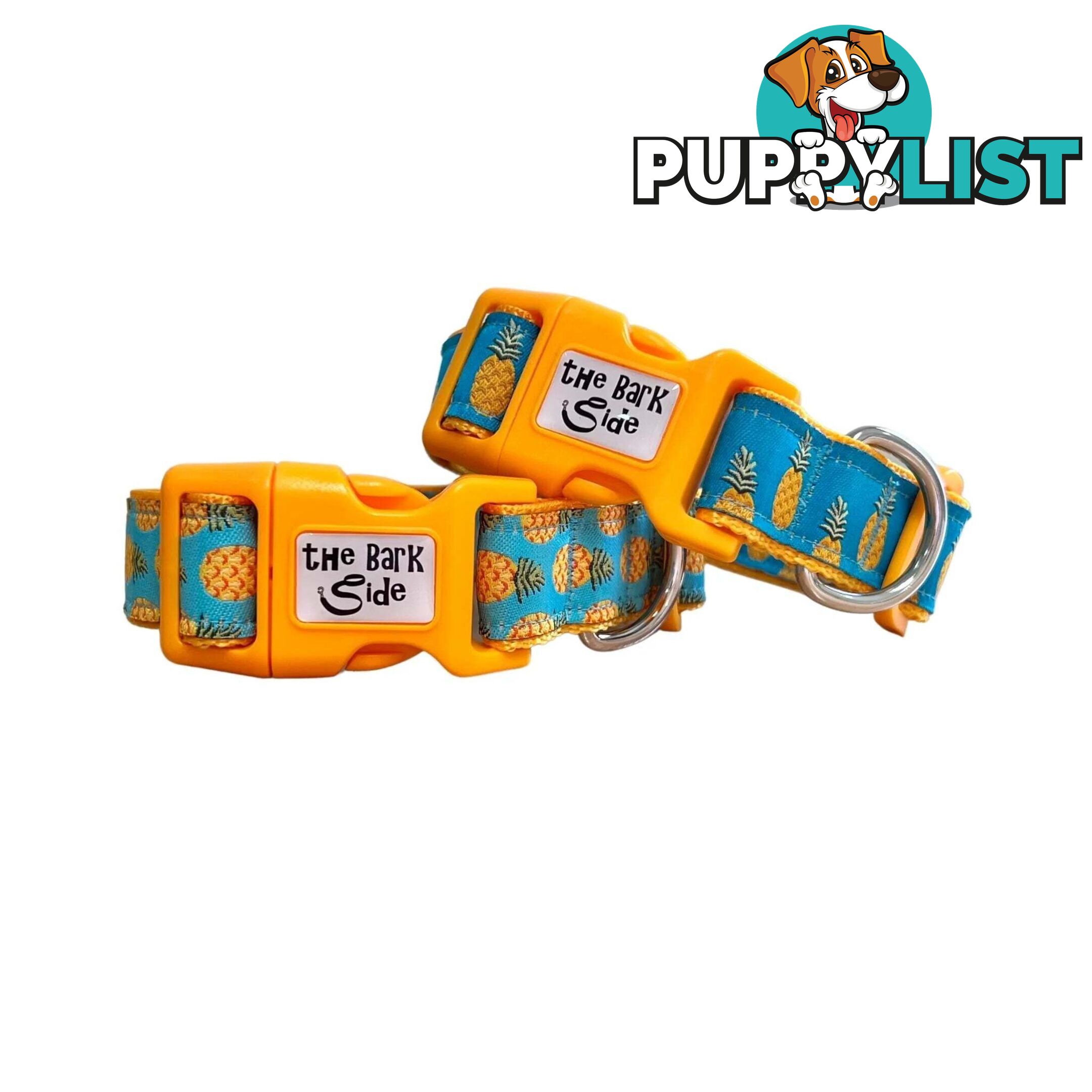 Pineapple Dog Collar - Hand Made by The Bark Side - TBSPINM