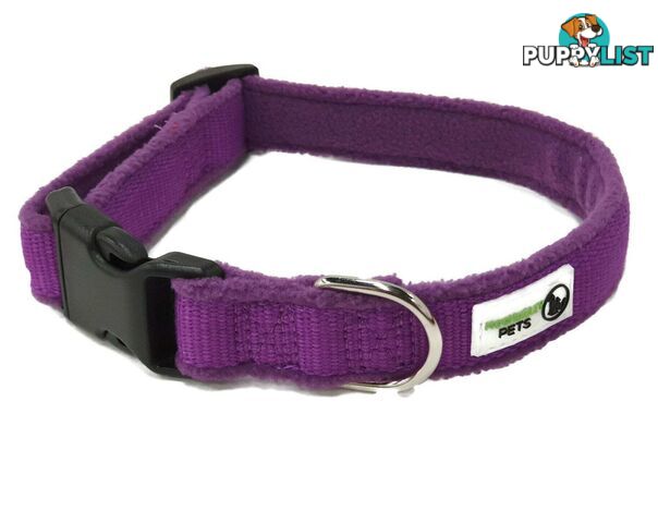 100% Pure Bamboo Fibre w/Fleece Lining Dog Collar Plastic Buckle - Moondidley Pets - MDPCOLFLEXSPUR