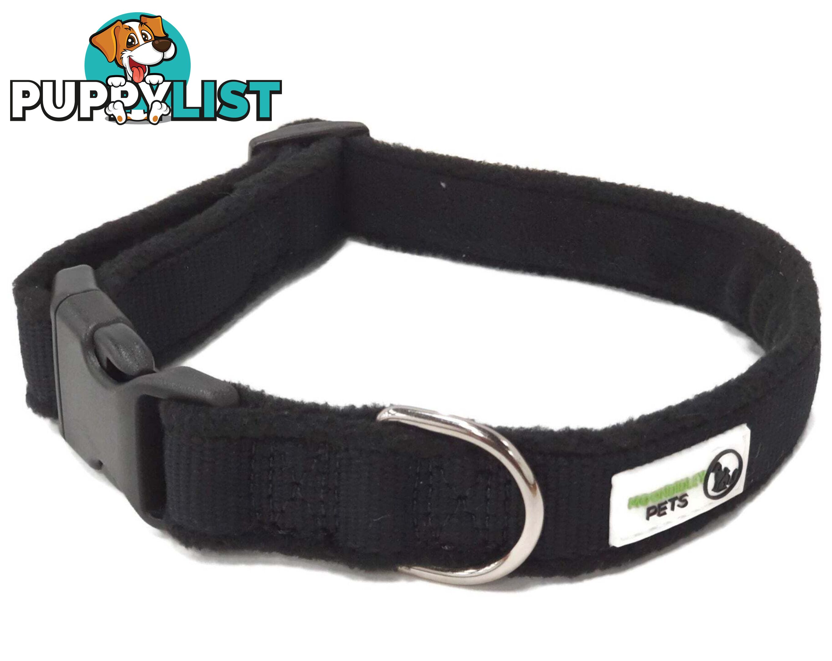 100% Pure Bamboo Fibre w/Fleece Lining Dog Collar Plastic Buckle - Moondidley Pets - MDPCOLFLEXSPUR