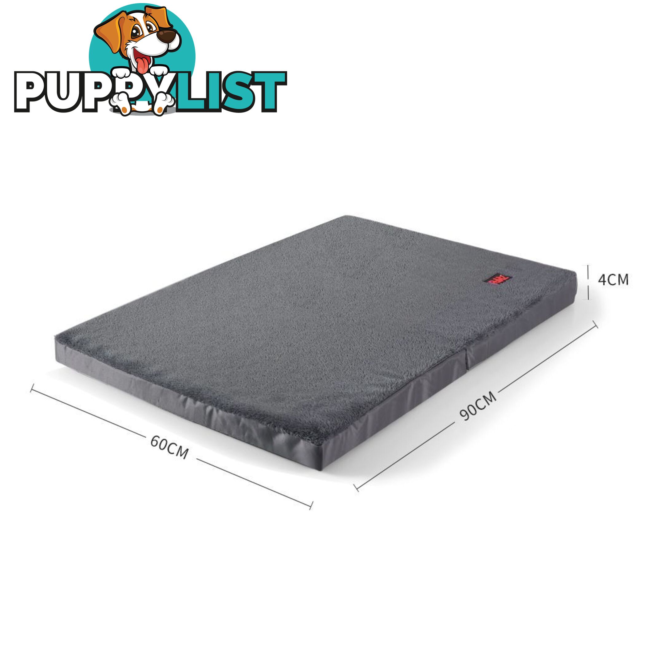 Pet Bed Foldable Dog Puppy Beds Cushion Pad Pads Soft Plush Black PaWz - WB-JC1045-M-BK