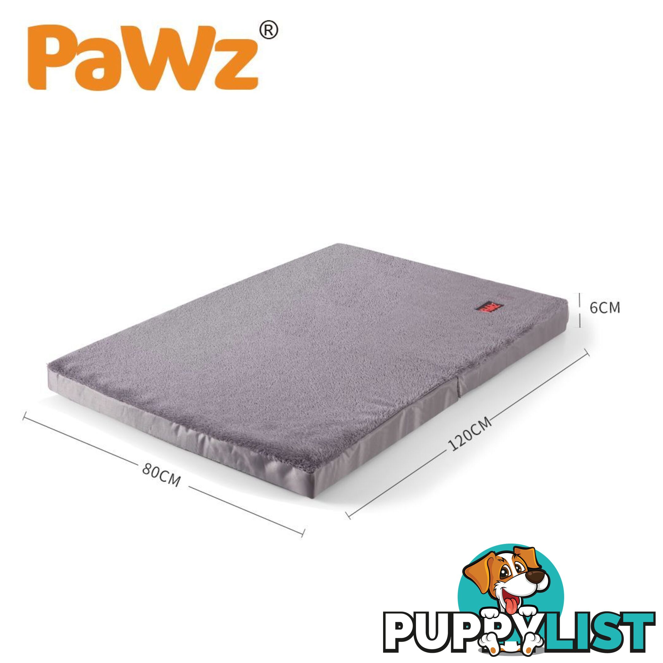 Pet Bed Foldable Dog Puppy Beds Cushion Pad Pads Soft Plush Black PaWz - WB-JC1045-M-BK