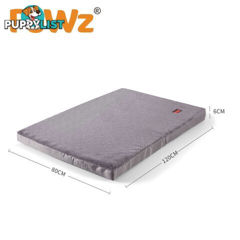 Pet Bed Foldable Dog Puppy Beds Cushion Pad Pads Soft Plush Black PaWz - WB-JC1045-M-BK