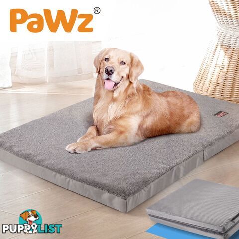 Pet Bed Foldable Dog Puppy Beds Cushion Pad Pads Soft Plush Black PaWz - WB-JC1045-M-BK