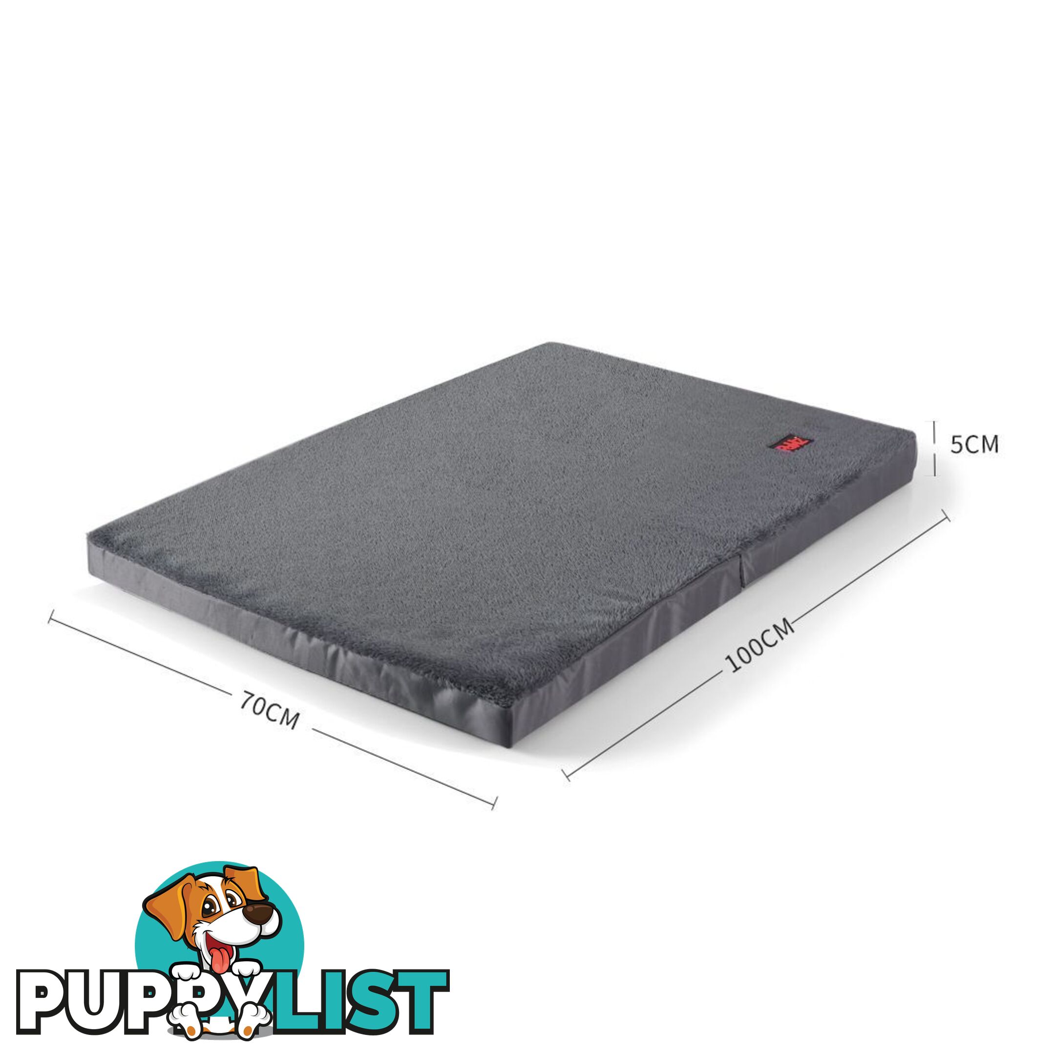 Pet Bed Foldable Dog Puppy Beds Cushion Pad Pads Soft Plush Black PaWz - WB-JC1045-M-BK