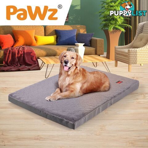 Pet Bed Foldable Dog Puppy Beds Cushion Pad Pads Soft Plush Black PaWz - WB-JC1045-M-BK