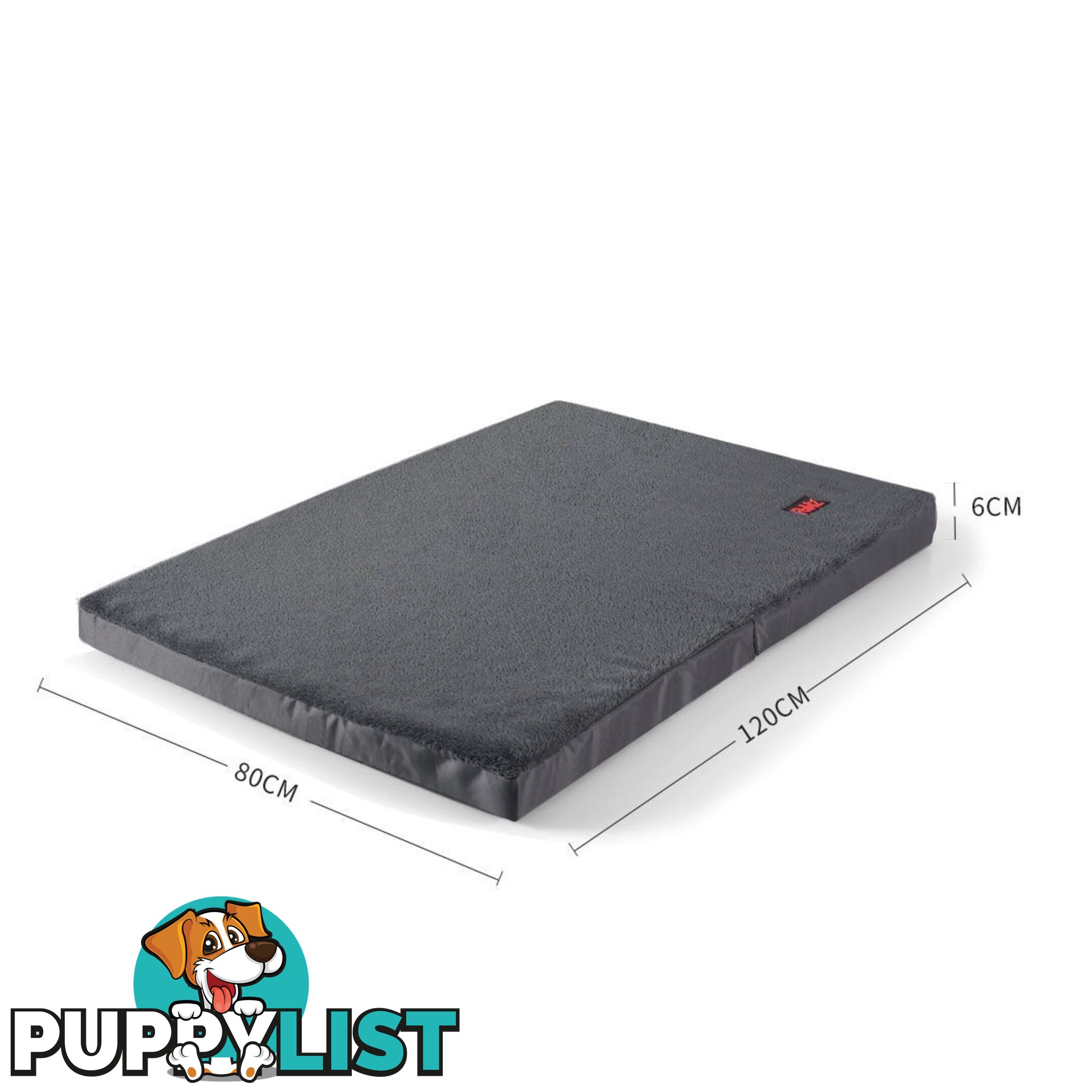 Pet Bed Foldable Dog Puppy Beds Cushion Pad Pads Soft Plush Black PaWz - WB-JC1045-M-BK