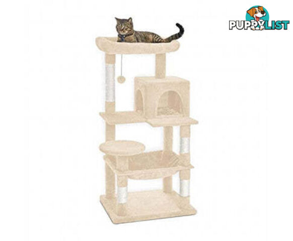 Floofi 118cm Plush Cat Condo Cat Tree - V227-3331641023062