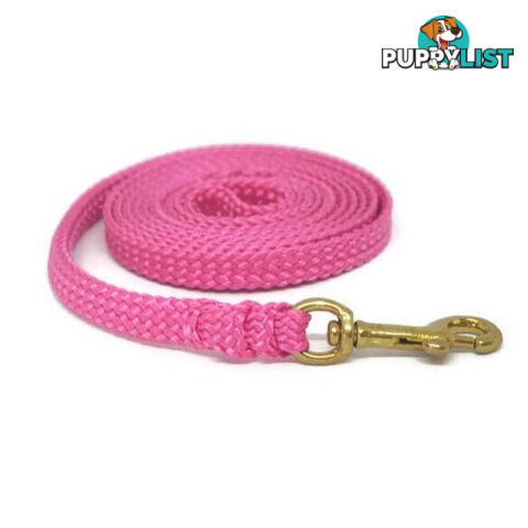 1.8m to 10m Long Dog Lead No Stitching Tough Yarnix 10mm Wide - YNXLD10-1.8-PNK-SS