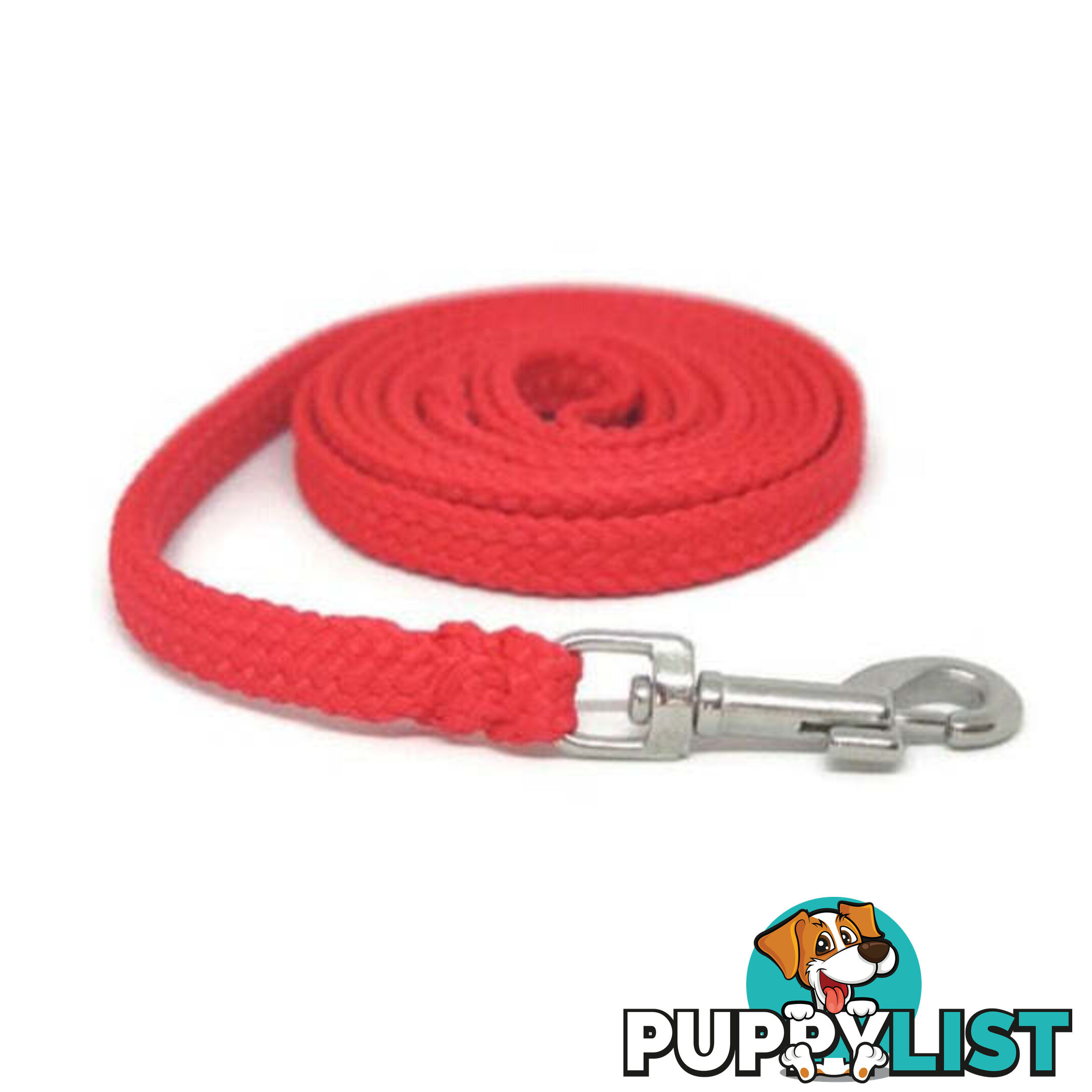 1.8m to 10m Long Dog Lead No Stitching Tough Yarnix 10mm Wide - YNXLD10-1.8-PNK-SS