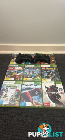 Xbox 360 Bundle: Games & 2 Controllers