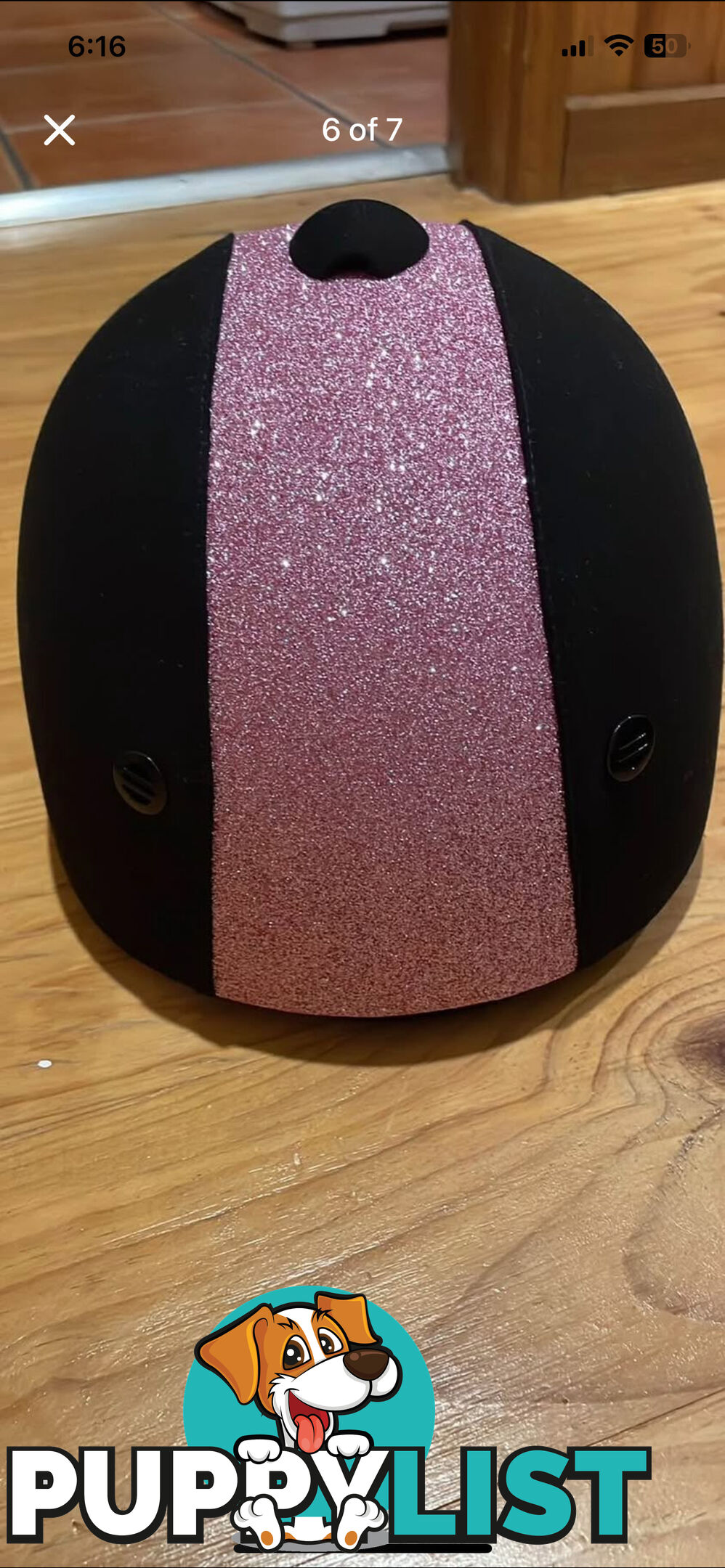 Sparkly Pink Dublin girls riding helmet size 58