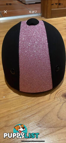 Sparkly Pink Dublin girls riding helmet size 58