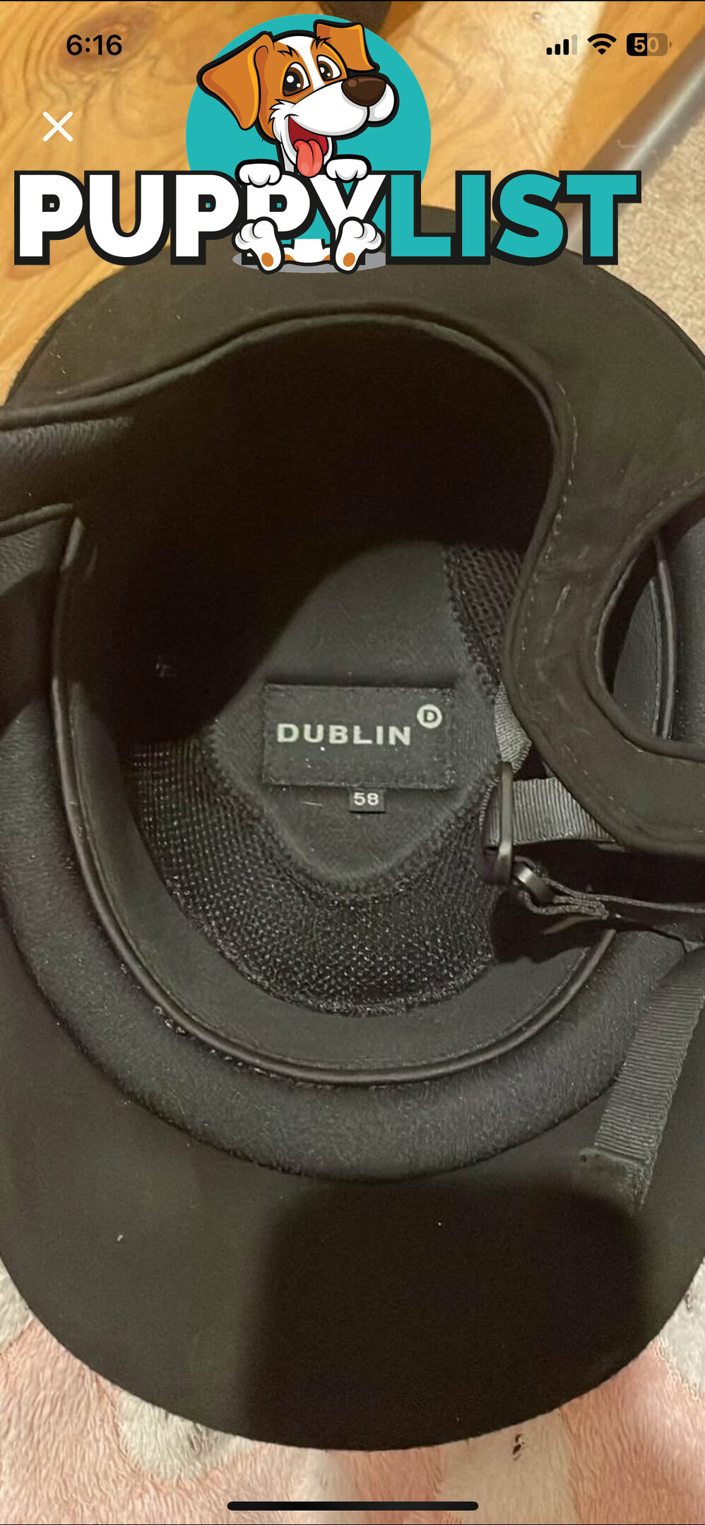 Sparkly Pink Dublin girls riding helmet size 58