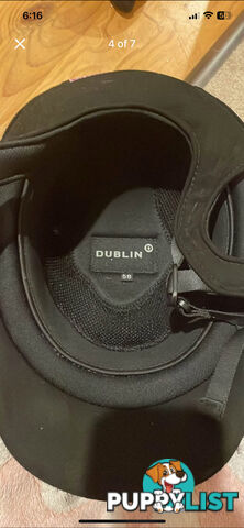 Sparkly Pink Dublin girls riding helmet size 58