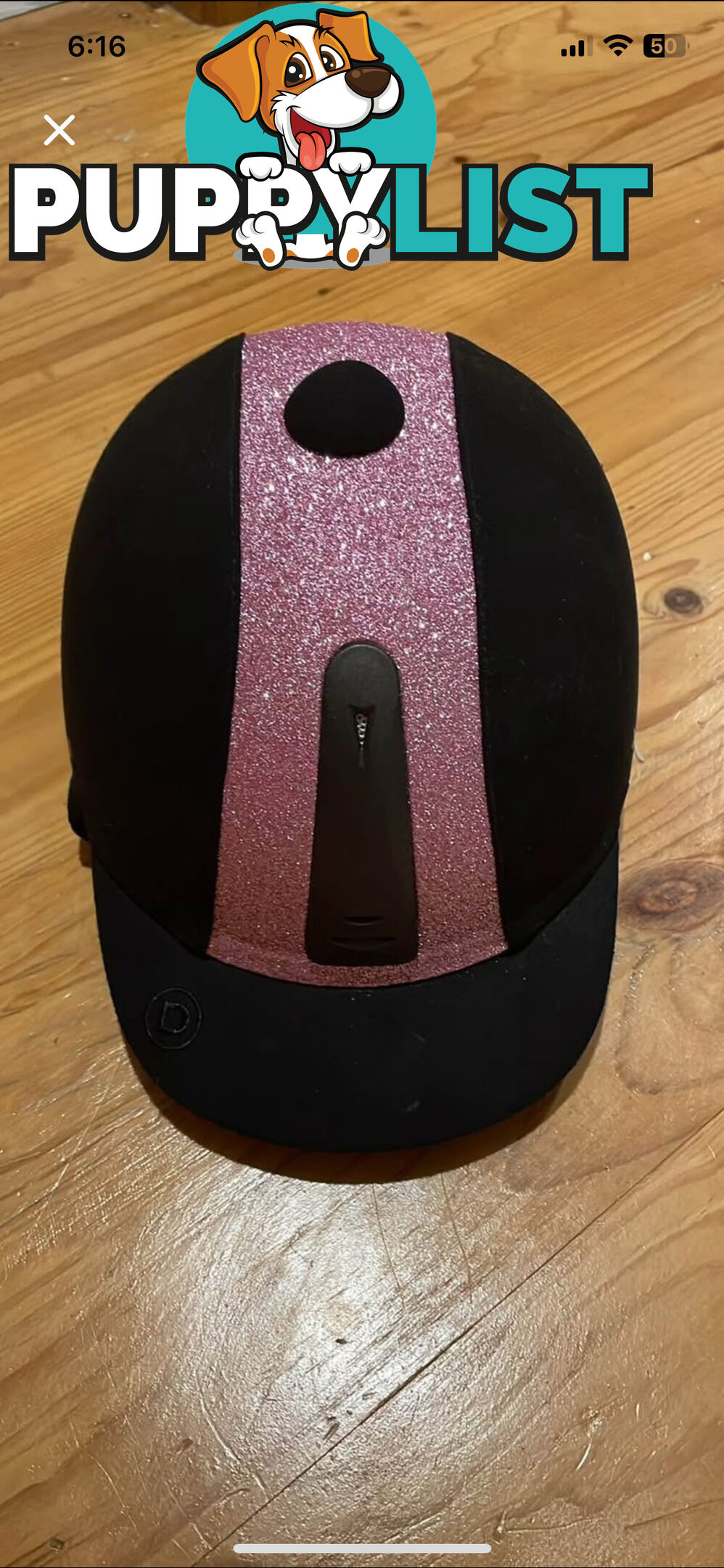 Sparkly Pink Dublin girls riding helmet size 58