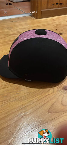 Sparkly Pink Dublin girls riding helmet size 58