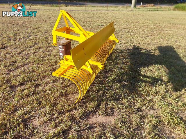 Stick Rake 2.4m   3 Point Linkage Australian Made