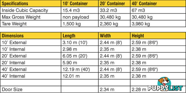 New 20ft Shipping Containers Oberon - From $6450 + GST