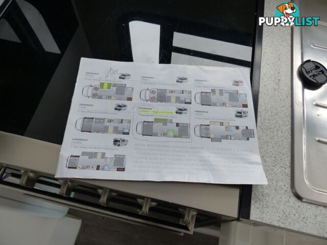 2019  AVIDA ESPERANCE MOTORHOME c7994 CAB CHASSIS