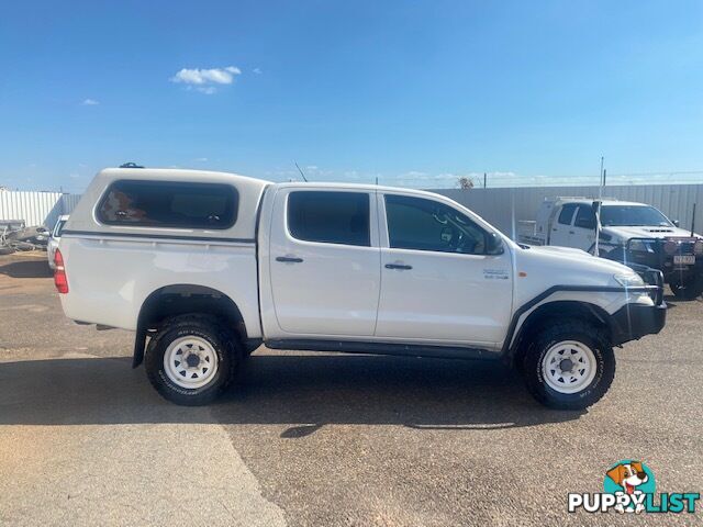 2012 Toyota Hilux SR 4x4 Dual Cab Ute Manual, White, Turbo Diesel