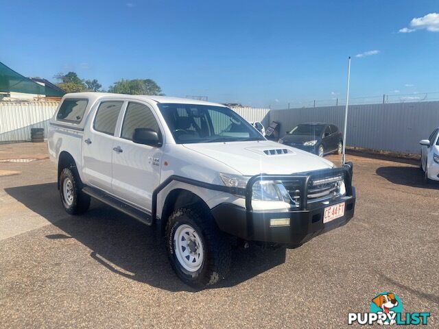 2012 Toyota Hilux SR 4x4 Dual Cab Ute Manual, White, Turbo Diesel