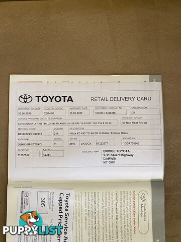 2023 Toyota Hilux Ex Cab SR 4x2 Turbo Diesel, Highrider Ute Automatic