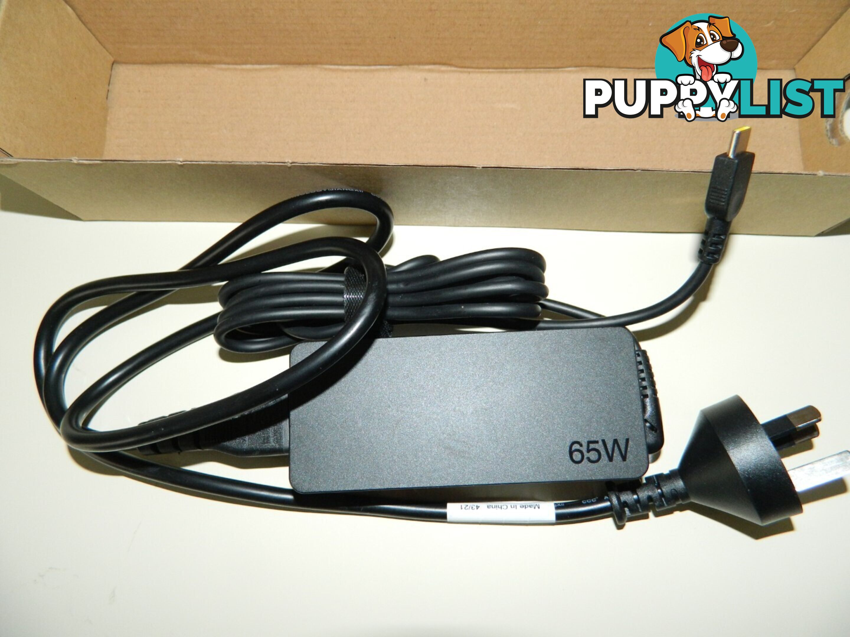 Lenovo 65W USB-C Charger NEW in box w/power cable (Good for HP, Dell)