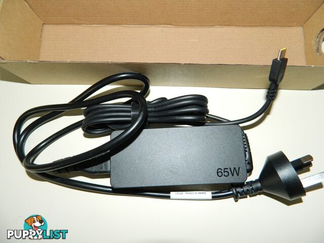 Lenovo 65W USB-C Charger NEW in box w/power cable (Good for HP, Dell)