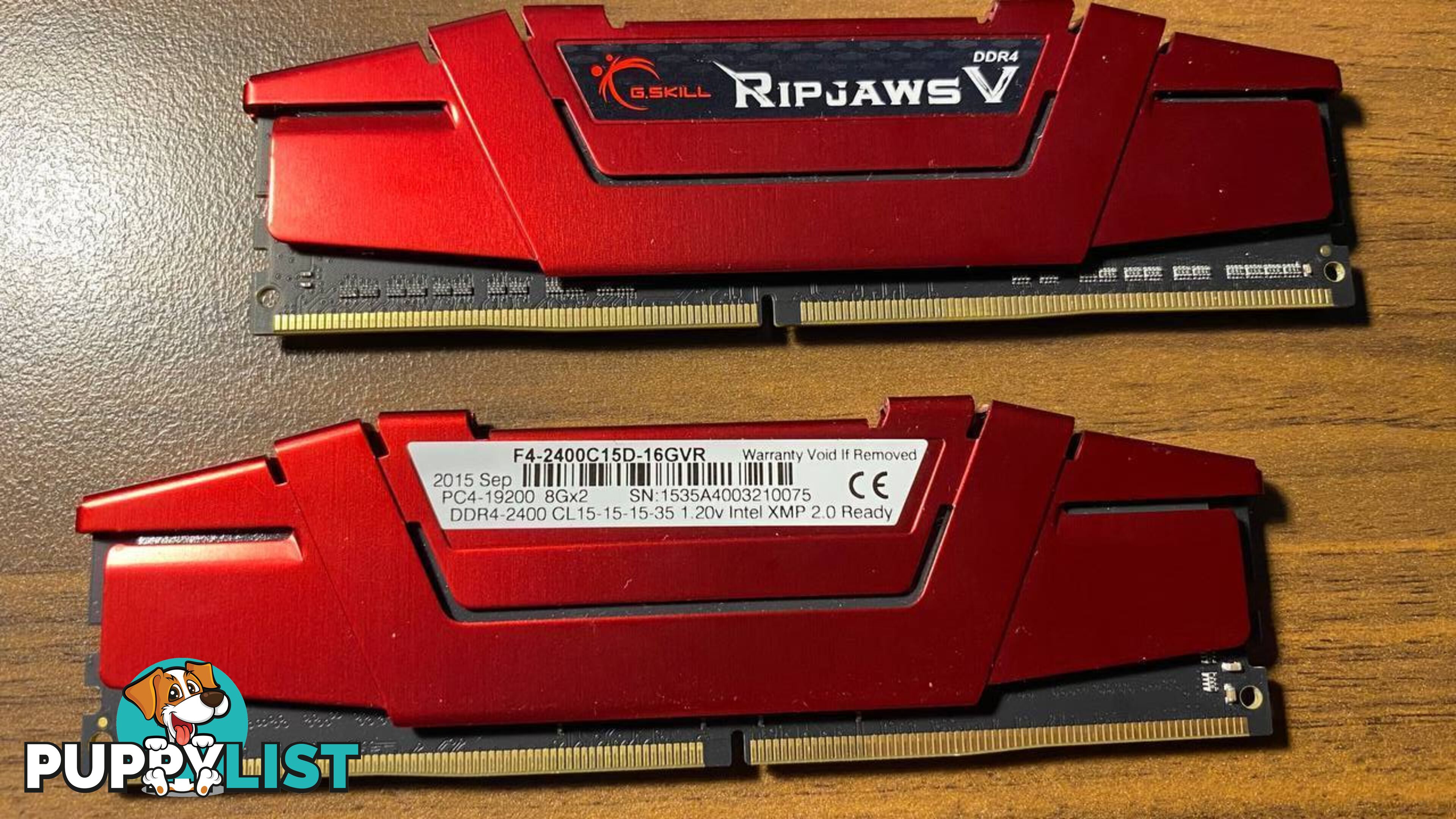 G.SKILL Ripjaws V DDR4-2400 UDIMM RAM 16GB(2x8GB) GAMING RAM