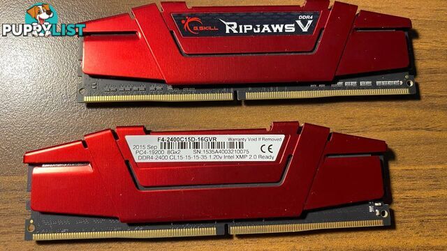 G.SKILL Ripjaws V DDR4-2400 UDIMM RAM 16GB(2x8GB) GAMING RAM