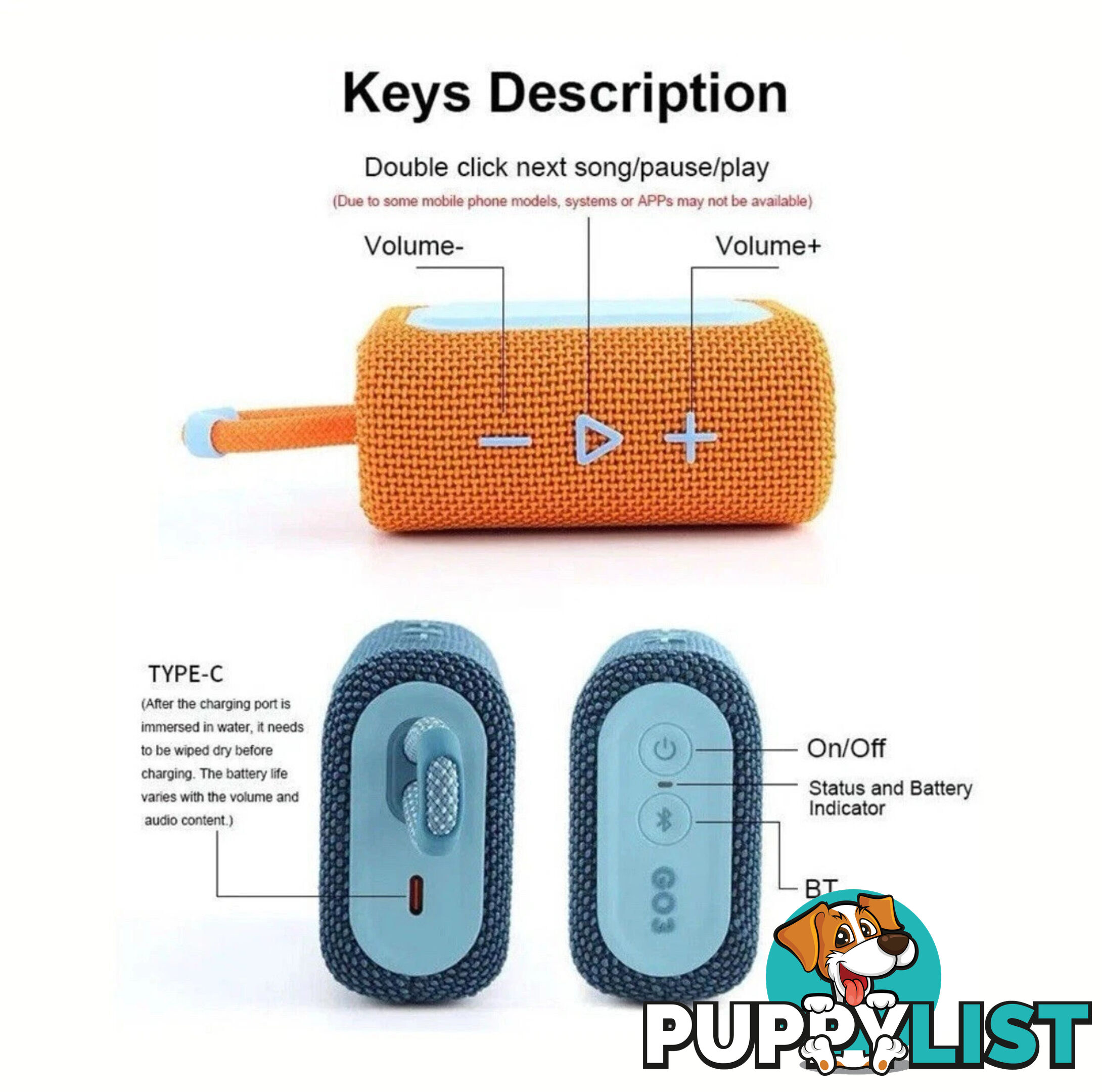 JBL Go3 Wireless Bluetooth Mini Outdoor Portable Stereo Speaker