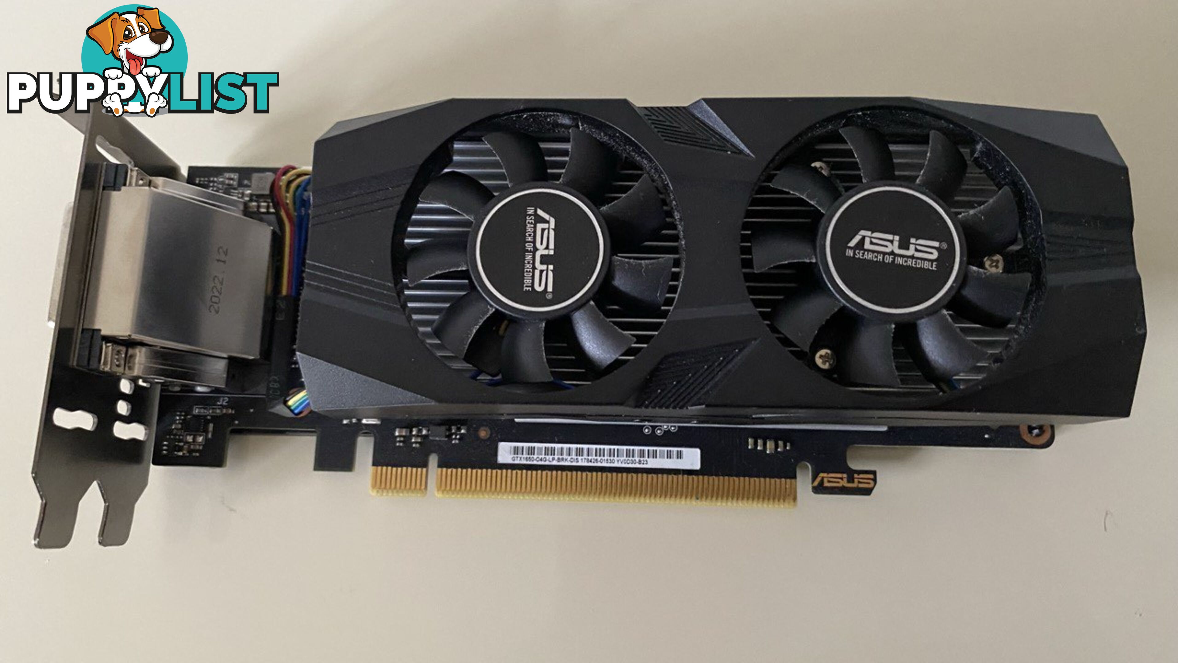 ASUS NVIDIA Geforce GTX 1650 LP (Low Profile) 4GB GDDR5 SDRAM