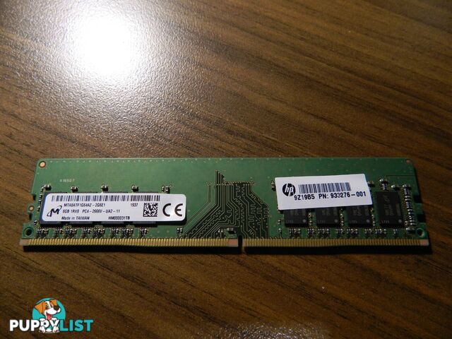 8GB RAM Micron DDR4-2666V - HP P/N. 933276-001