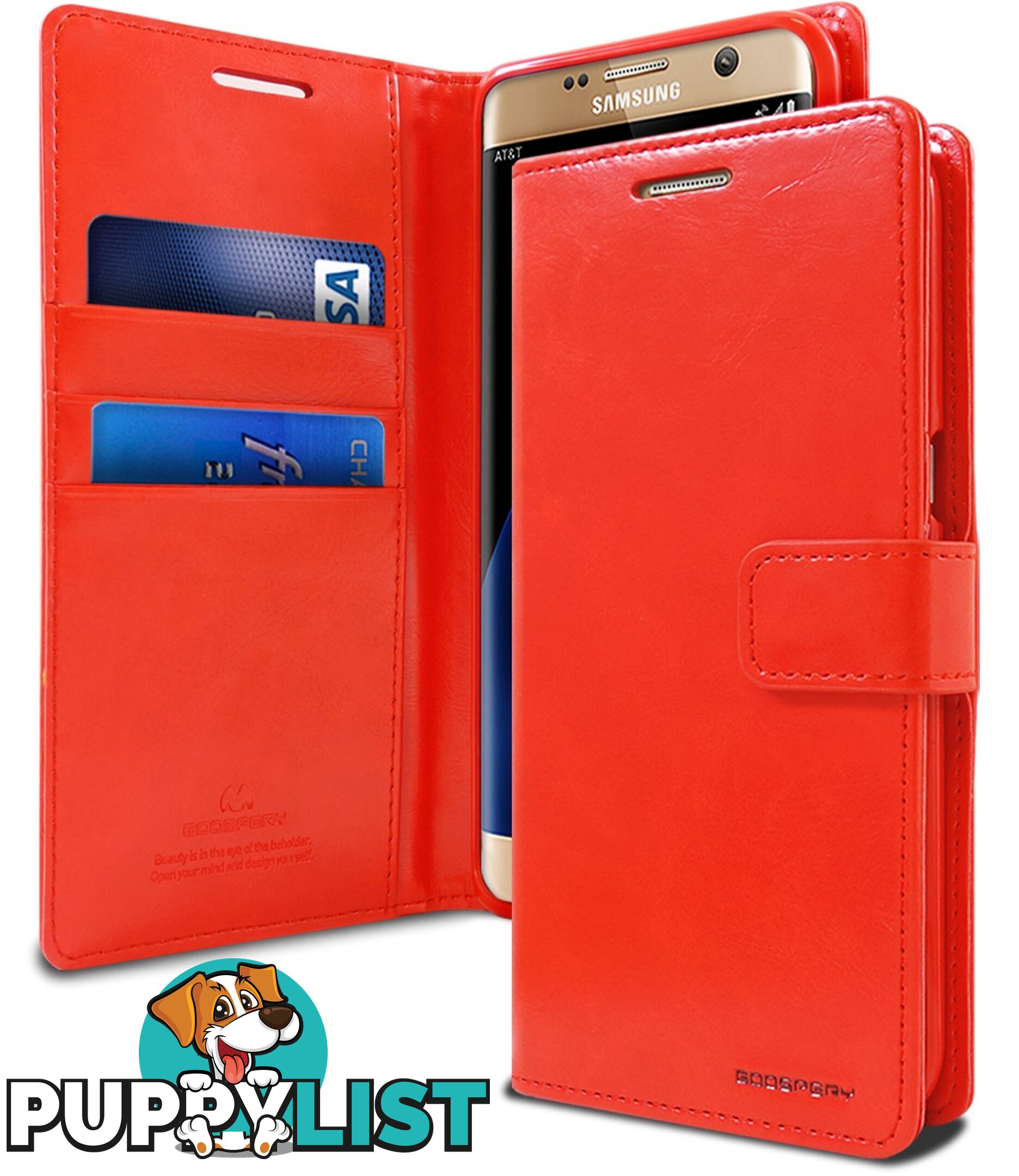 Goospery Mercury Blue Moon Diary for Samsung Galaxy S20 - Goospery - Red