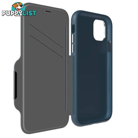 EFM Monaco D3O Leather Wallet Case Armour For iPhone 11 Pro - EFM - Ocean Blue - 9319655073835