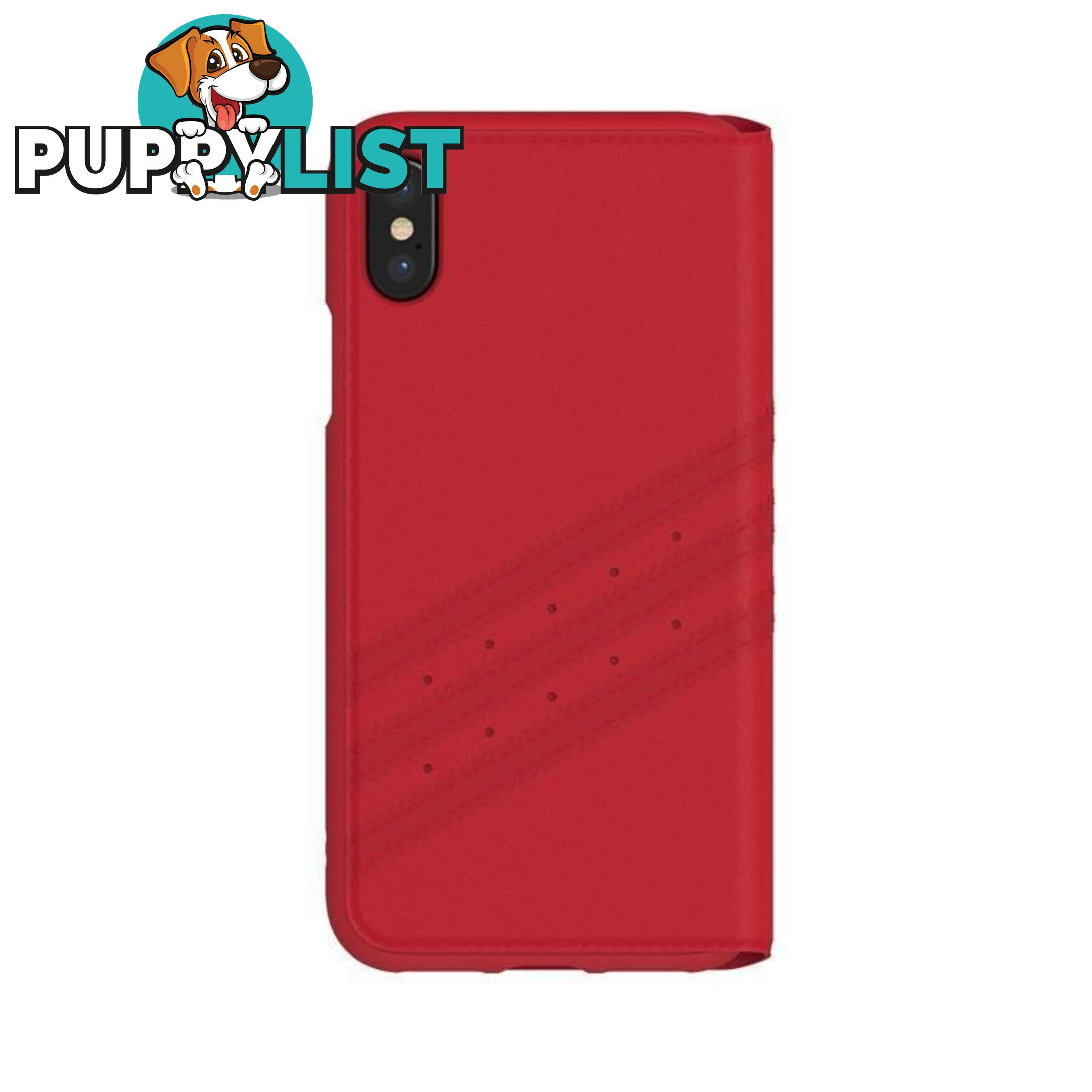 Adidas (Adidas) Clover Classic PU Leather Flip for iPhone X/Xs - Adidas - Red - 8718846047388