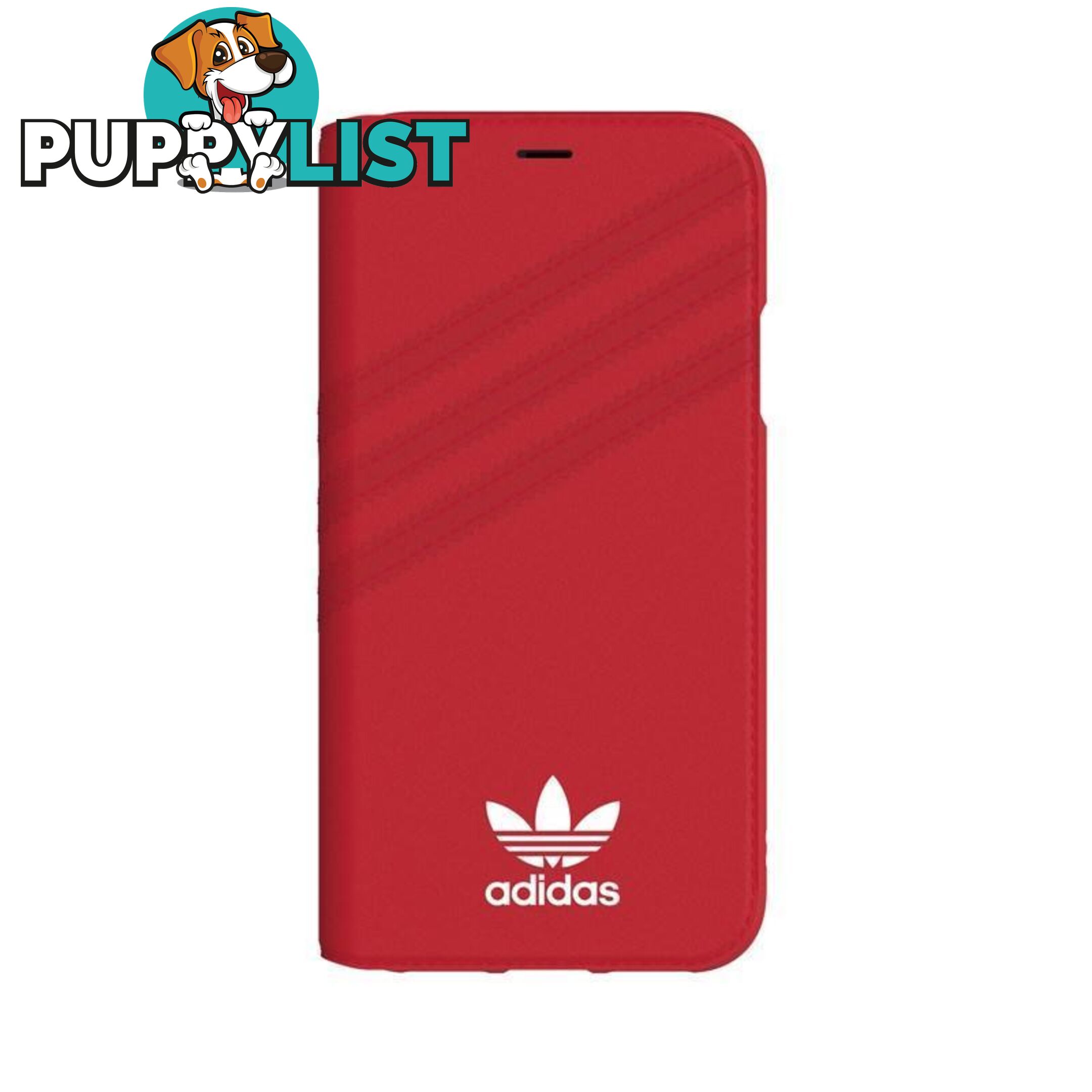 Adidas (Adidas) Clover Classic PU Leather Flip for iPhone X/Xs - Adidas - Red - 8718846047388