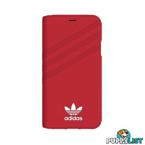 Adidas (Adidas) Clover Classic PU Leather Flip for iPhone X/Xs - Adidas - Red - 8718846047388