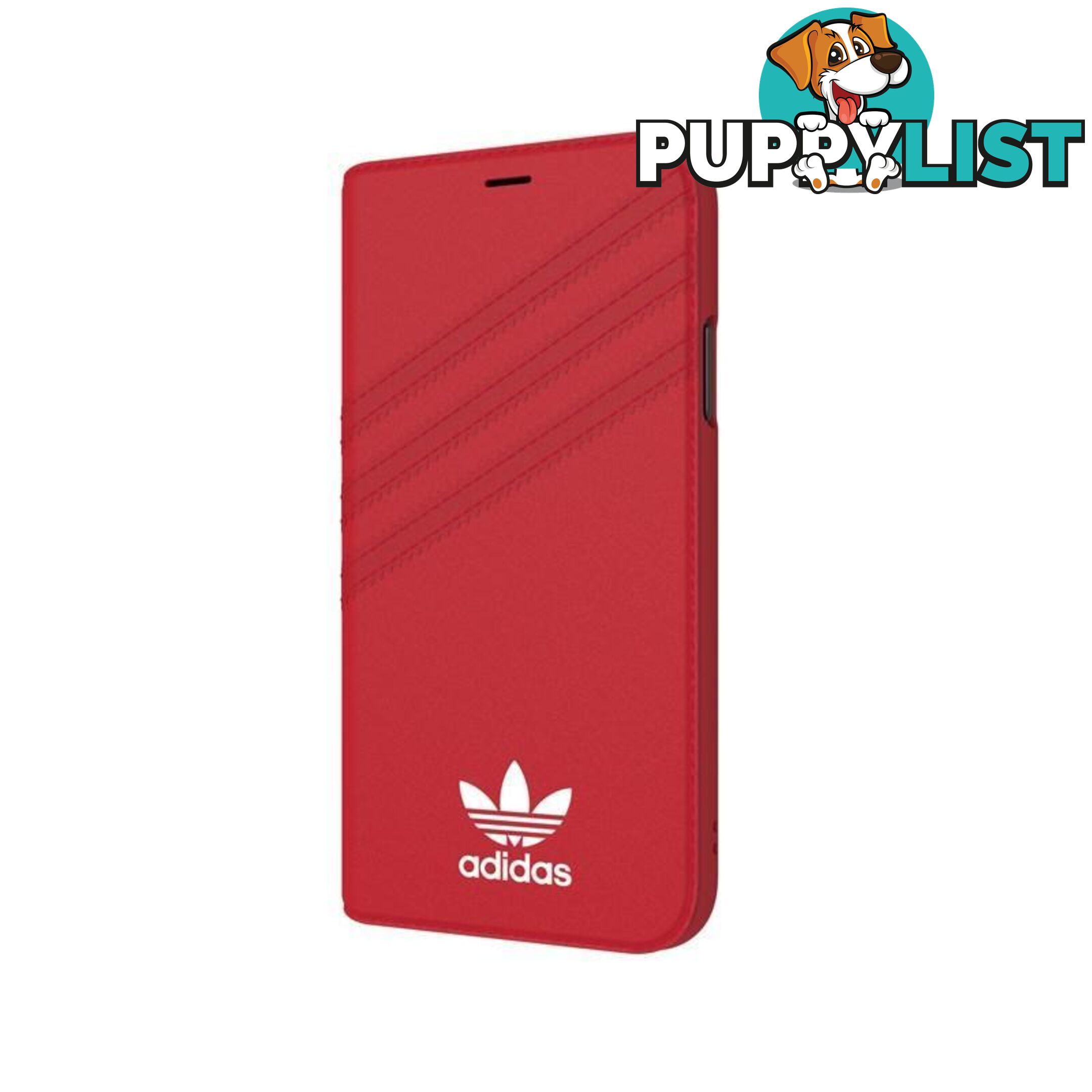 Adidas (Adidas) Clover Classic PU Leather Flip for iPhone X/Xs - Adidas - Red - 8718846047388