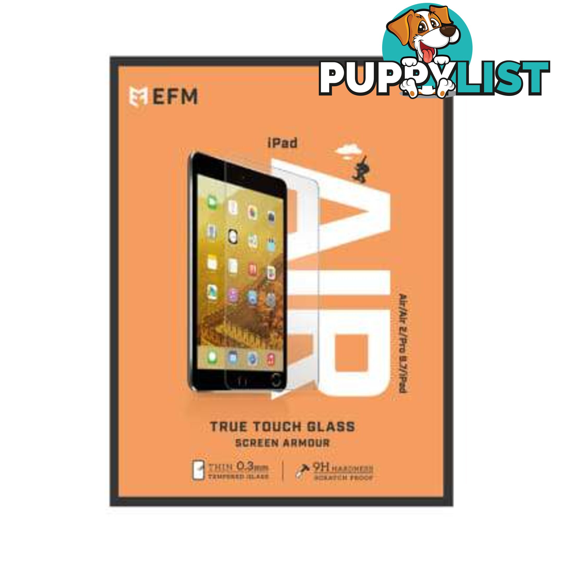 EFM GT True Touch Glass Screen Guard (SINGLE PACK) For iPad 9.7"/Pro 9.7" (2017/2018) - EFM - 9319655057514