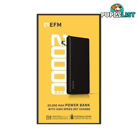 EFM 20000mAh Power Bank With Micro USB Cable - EFM - 9319655062617