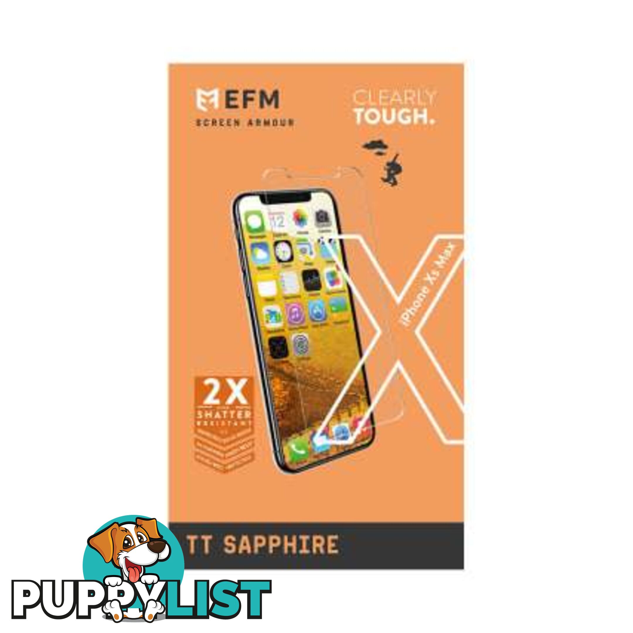 EFM TT Sapphire Screen Armour For iPhone Xs Max/11 Pro Max - EFM - Black - 9319655066035