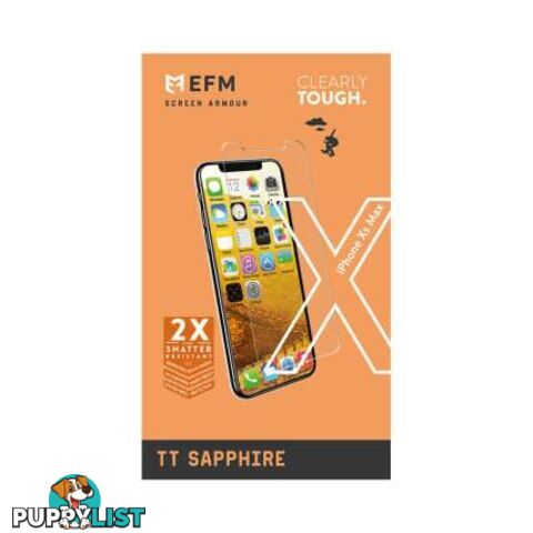 EFM TT Sapphire Screen Armour For iPhone Xs Max/11 Pro Max - EFM - Black - 9319655066035