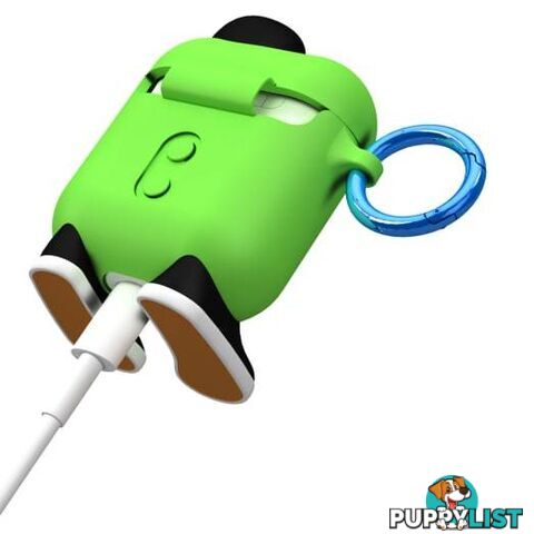 Case-Mate CreaturePod Air Pods Hook Ups Case and Neck Strap with Neck Strap - Chuck The Cool Guy Case (Green) - Case-Mate - 846127187039